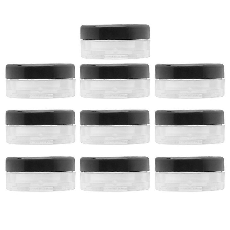 10PCS 10G Powder Compact Portable Loose Powder Box Honey Powder Compact Multi-purpose Cosmetics Sub Box for Home Use Black