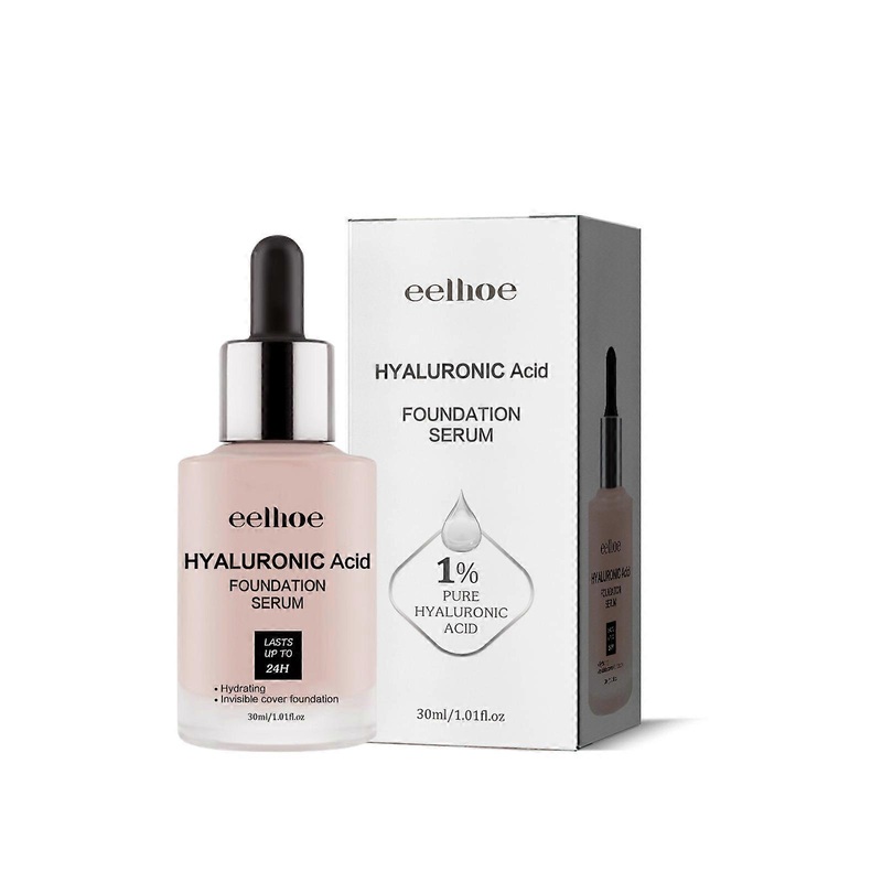 Nude hyaluronic acid liquid foundation light and delicate matte long-lasting non-sticky waterproof transparent concealer