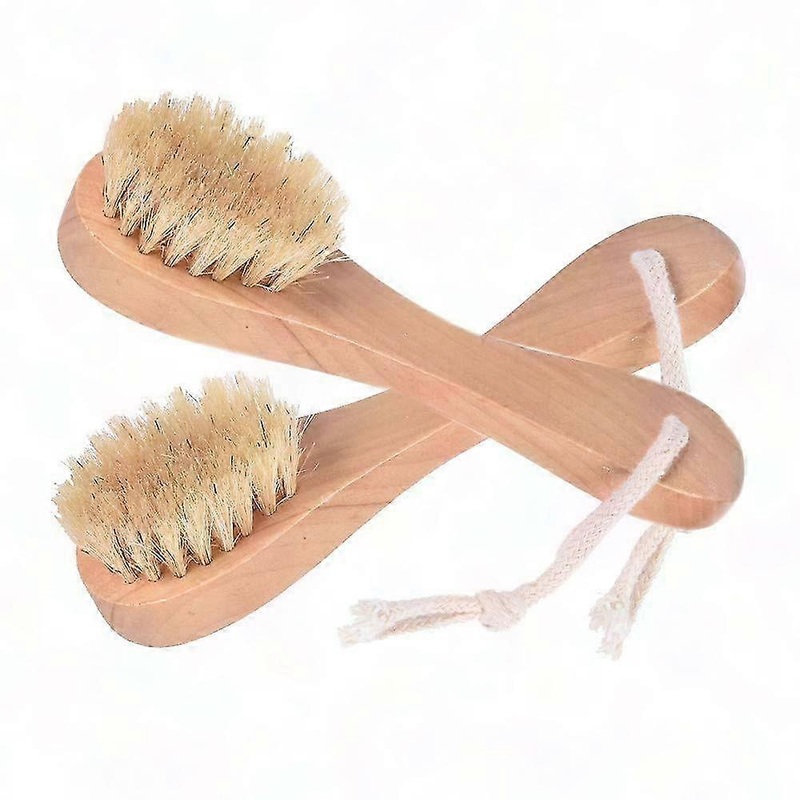 Wooden Facial Cleansing Brush with Natural Bristles for Deep Exfoliation & Skin Purifying