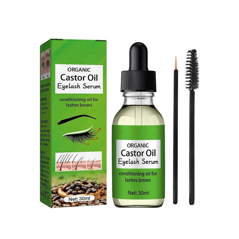 Organic Castor Oil For Eyelashes & Hair Growth, Castor Oil Organic Lash Serum For Eyelashes, Pure Cold