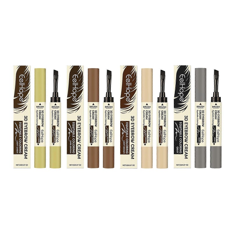 Three-dimensional color double-ended eyebrow cream long-lasting natural waterproof no smudge fast makeup