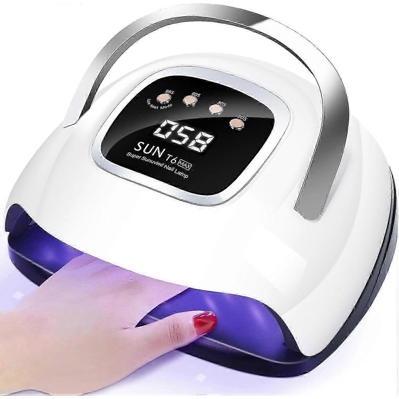 UV Nail Lamp, Gel Nail Dryer LED Nail Lamp with 4 Timers, Removable Curing Lamp, Gel Nail Polish Lamp for Home and Salon