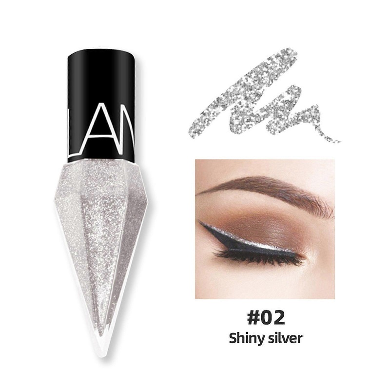 2.5ml Sparkling Diamond Liquid Eyeliner: Diamond glitter colored liquid eyeliner, 5 colors that last and do not smudge.