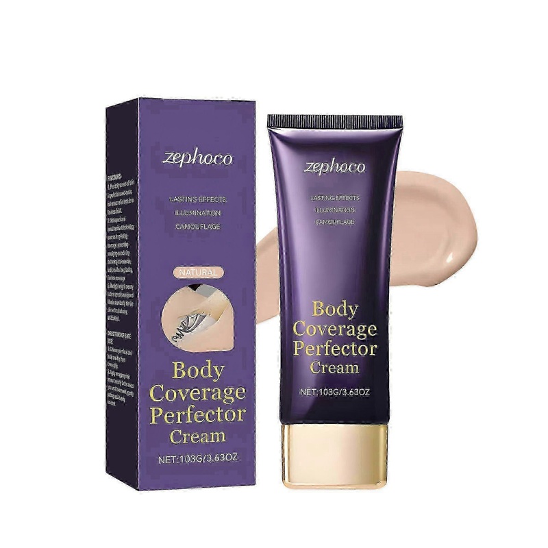 Body Coverage Perfector, Tattoo Cover up Makeup Cream for Blemish, Spot, Scars, Long-Lasting Waterproof No Transfer Body Foundation Concealer