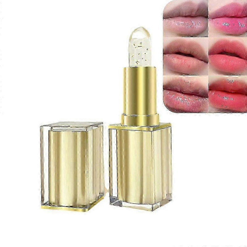 pH Color Changing Lipstick – 24H Long Lasting, Moisturizing & Nourishing, Gold Foil Lip Gloss for Women, Non-Sticky & Transfer-Resistant