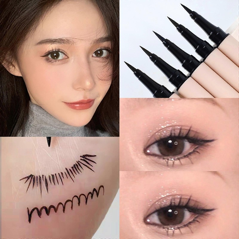 Soft Ceramic Colored Eyeliner Pen Silkworm Laying Pen Oil, Non Smudging, Easy Drying Eyeliner Gel Pen