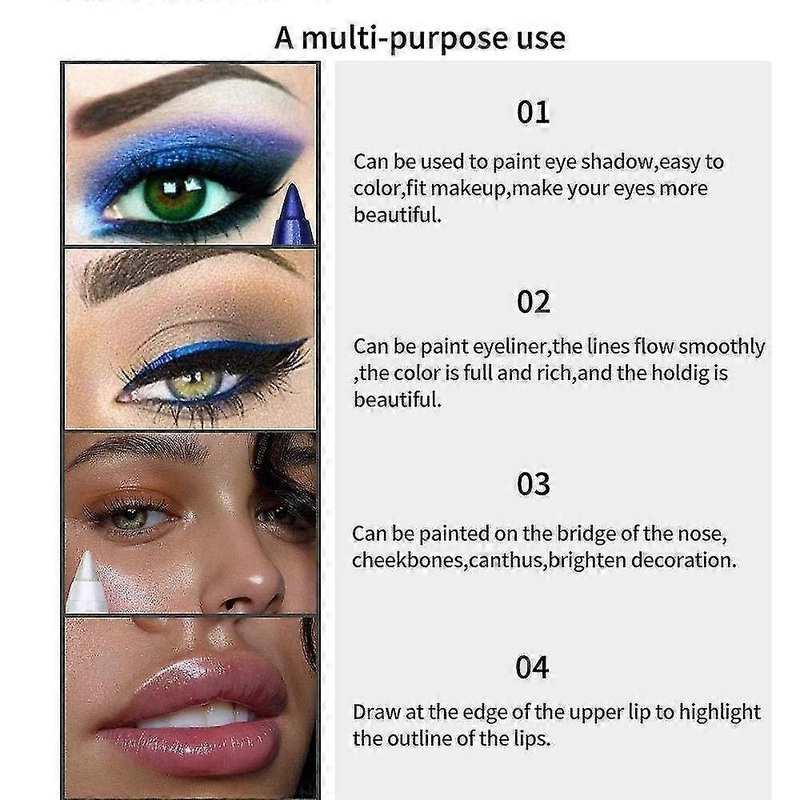 14 Colors Eyeliner Pen Set, Eyeliner Pencil Set, Waterproof Colorful Eyeliner Kit Long Lasting Eyeshadow Pencil Professinal Eye Makeup Set Pearl Eye L