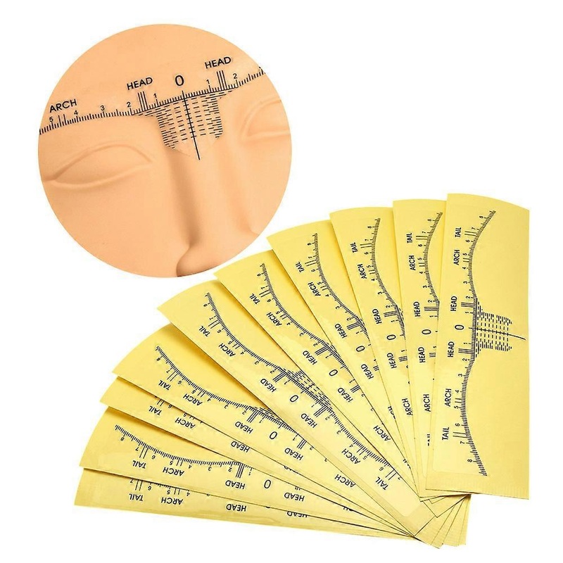 10PCS Eyebrow Ruler Disposable Sticker Microblading Ruler makeup tool