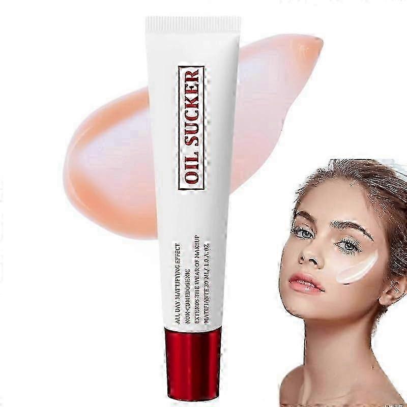 Oil Sucker, Extreme Mattifying Alkaline Primer, Waterproof and Sweatproof Matte Primer, Long-lasting Oil Absorbing Primer Makeup for All Skin Typ
