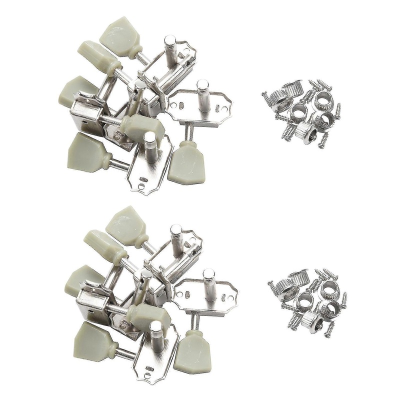 1 Set 12 Pcs Jade Green Retro Button Locked Pegs Tuner Machine Head