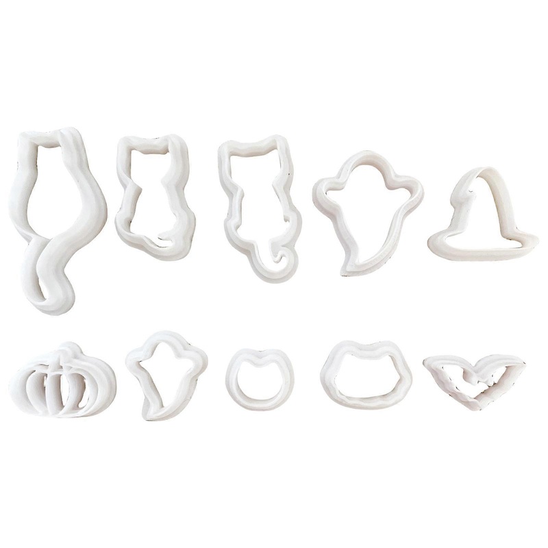 10 Pcs Bat Clay Cutter Halloween Series Clay Cutter Clay Cutting Molds Easy to Use Clay Earring Cutter for Women Girls