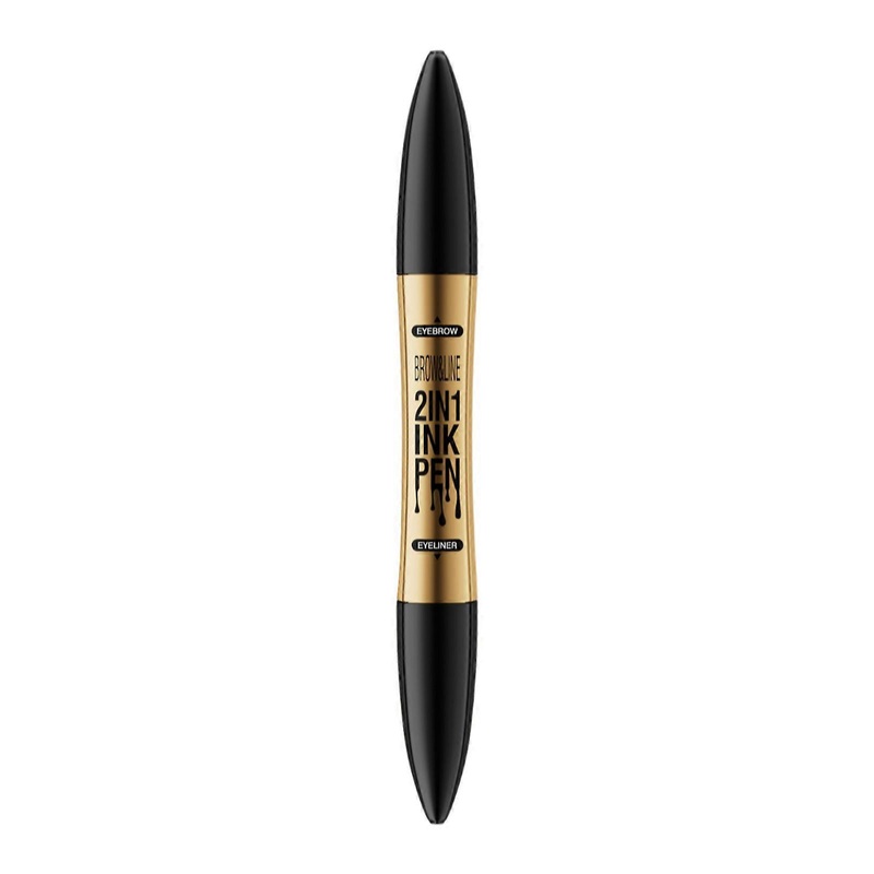 2-in-1 Double-Ended Eyebrow Pencil Eyeliner Pen Liquid Eyebrow Pen Eye Brow Pencil with 4 Fork Tip Eye Liner Pencil