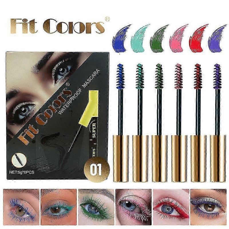6-Color Mascara Set  Waterproof & Highly Pigmented for Bold Cosplay Looks