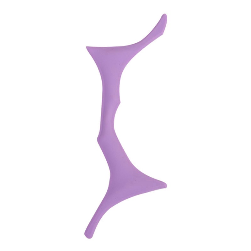 6 in 1 Silicone Eyeliner Makeup Stencils Wing Tips Reusable Washable Aid Eyebrow Pencil Quick Stencil for Shape Eyebrows  Purple