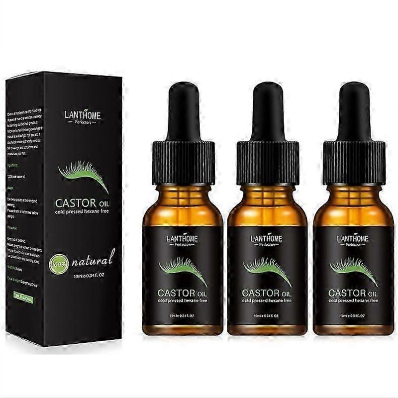 Organic Castor Oil Eyelash Enhancer – Nourishing Serum for Longer Lashes & Brows, 10ml Bottle for UK Beauty Lovers