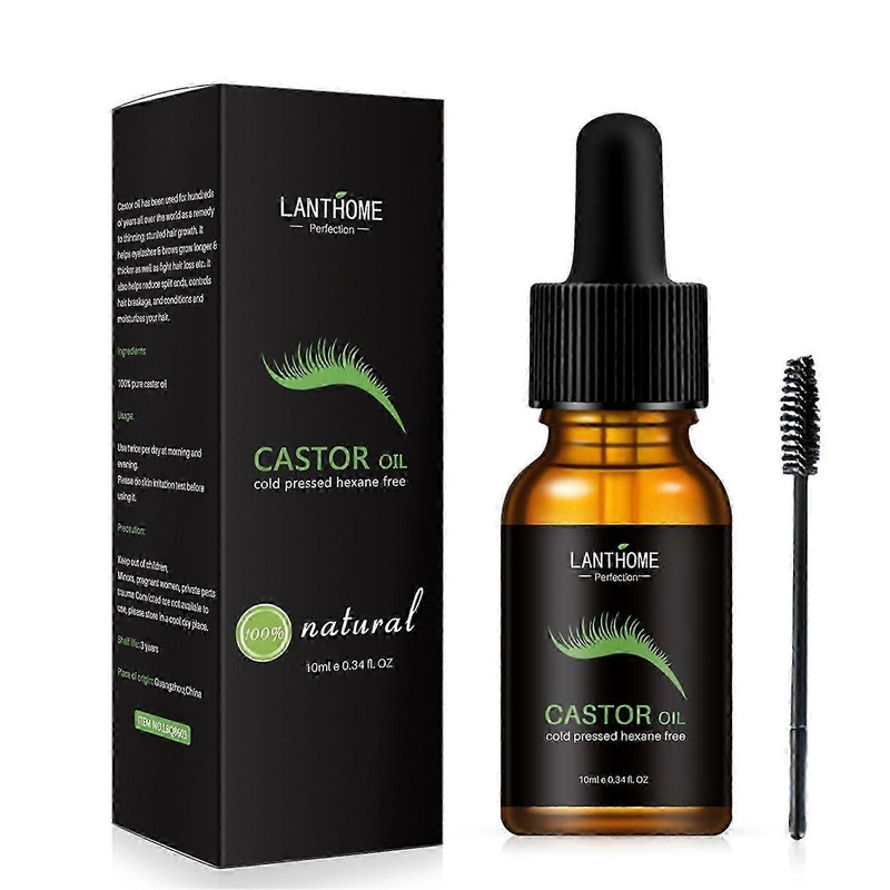 Organic Castor Oil Eyelash Enhancer Serum for Nourishing and Growth of Lashes and Eyebrows, 10ml