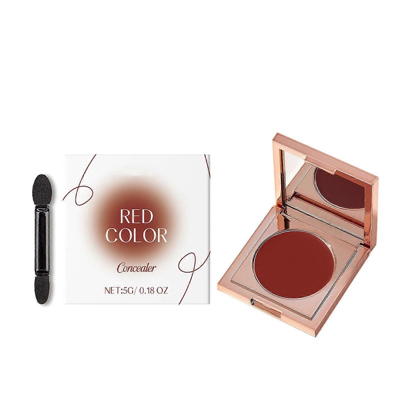 Portable Dark Circle Corrector With Brush Hydrating Concealer For Daily Wear Parties And Stage Performances  Red