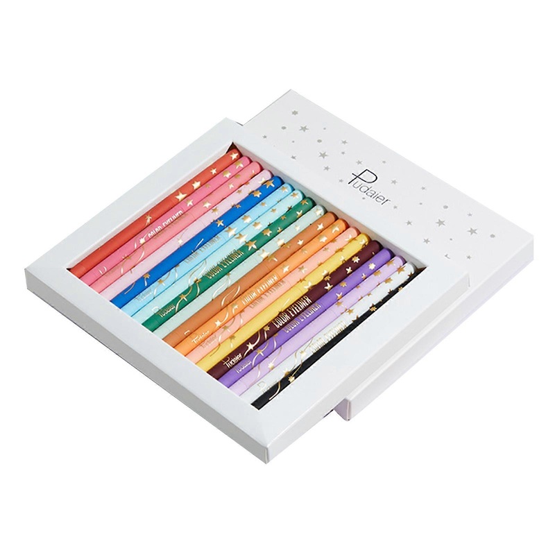 Professional Fast Dry Smooth Waterproof Eyeliner Pencils Eyes 18 Color Pigments Liquid Eye Liner Pen Make Up Tools