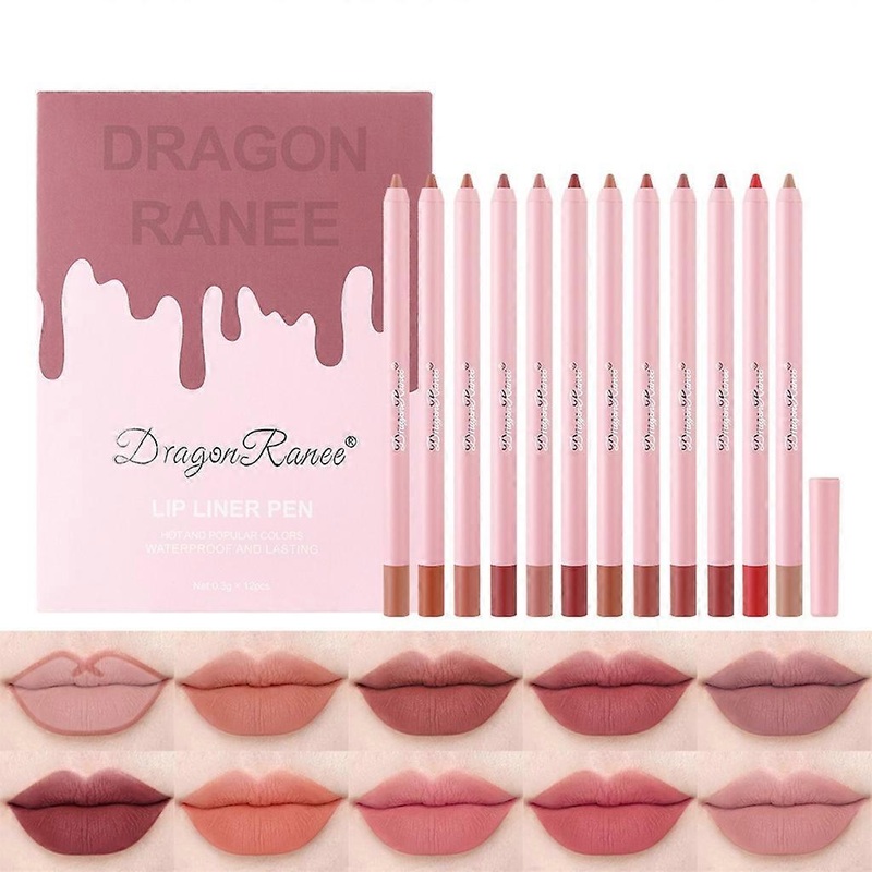 Slim Lip Pencil Matte Lip Liner Moisture Matte Lipstick Women Make up Gift