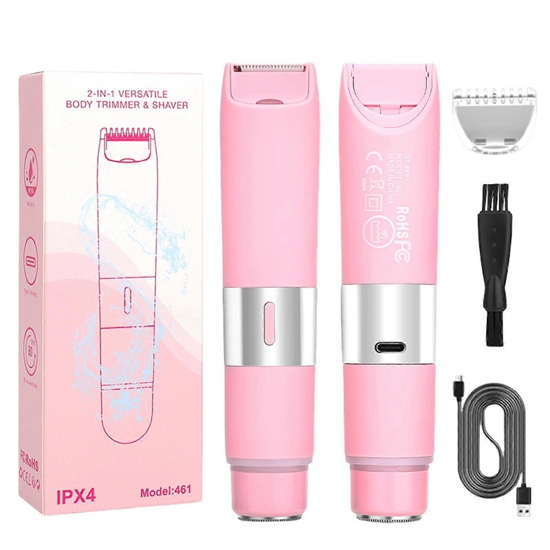 Washable Hair Shavers Electric Device Electric Hair Shavers Body Hair Removers ABS Texture Present for Women and Girls  Pink