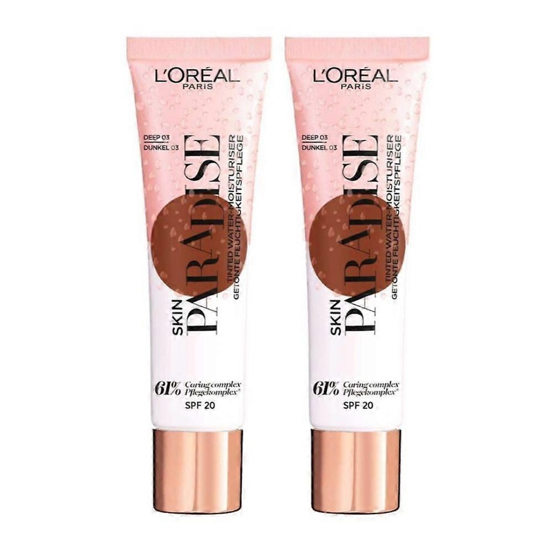 2 x L’Oreal Paris Skin Paradise Tinted Water Moisturiser Spf 20 30ml – 03 Deep