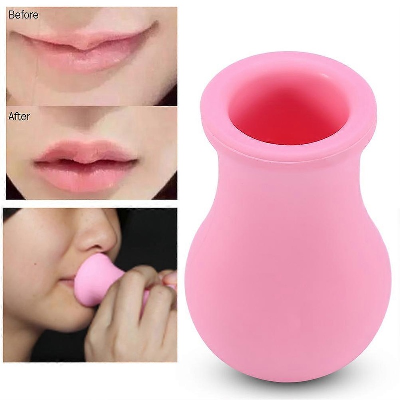 Portable Pink Lip Plumper Vase-Shaped Enhancer 8x4cm Lightweight