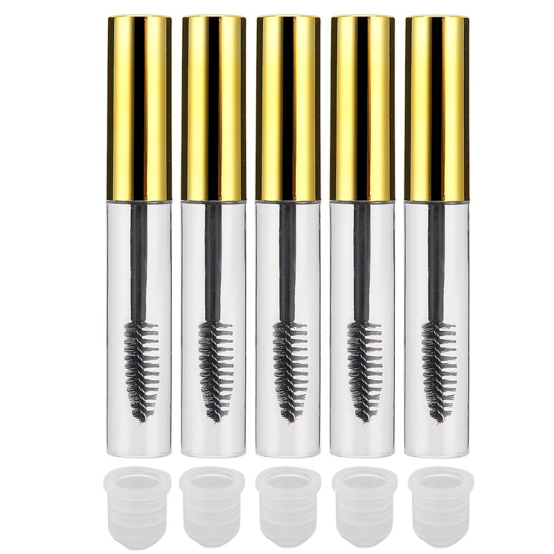 5pcs 10ml Empty Mascara Tube with Eyelash Wand Lightweight Portable Mascara Container DIY for Makeup