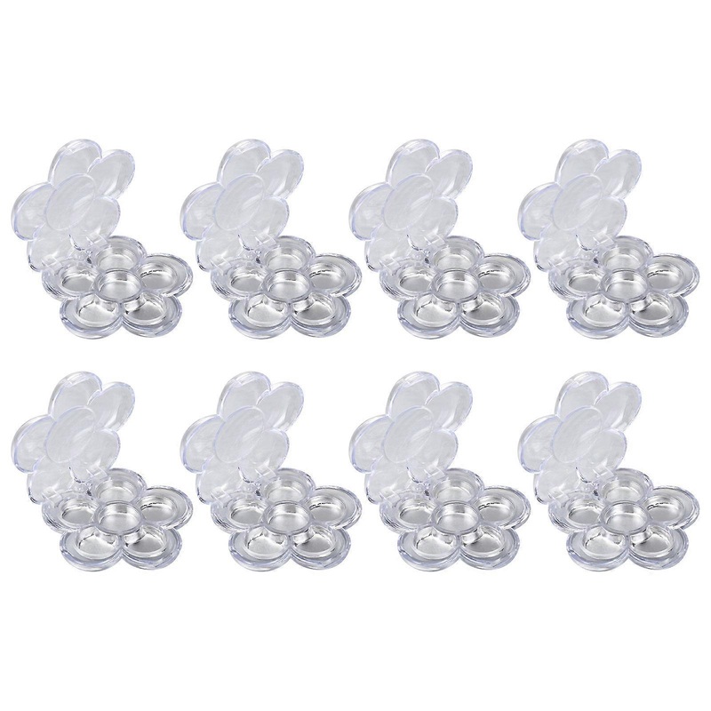 8pcs Flower Shaped Sub Box Color Test Tray for DIY Cosmetics  Refillable Lipstick & Concealer Containers, Convenient Makeup Organizer for Blushers &