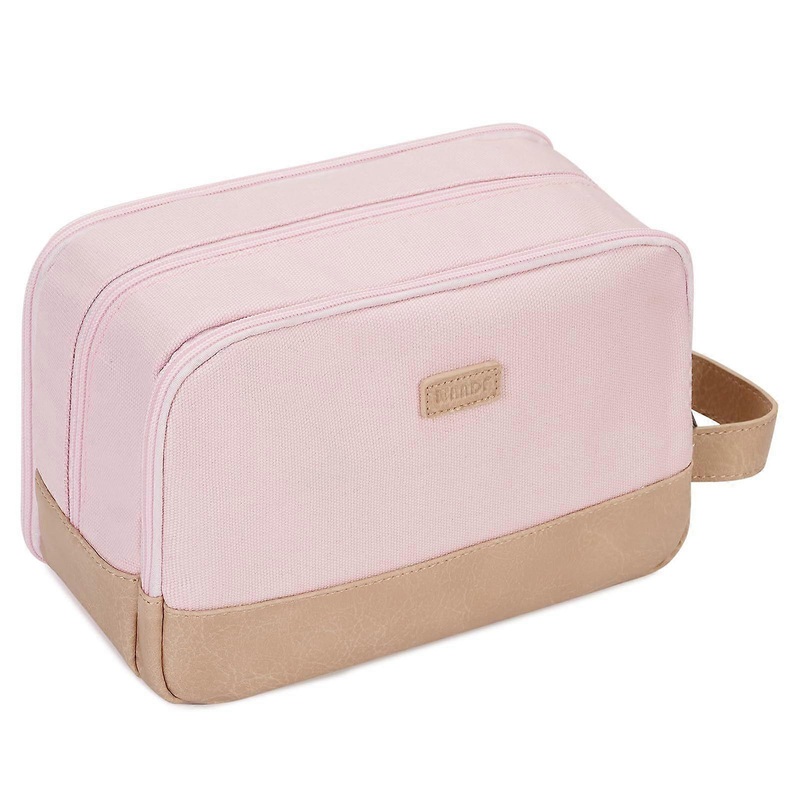 Unisex Cosmetic Organizer Bag Functional Toiletries Bags Makeup Pouch Travel Storage Case For Gym And Hotel Use  Pink