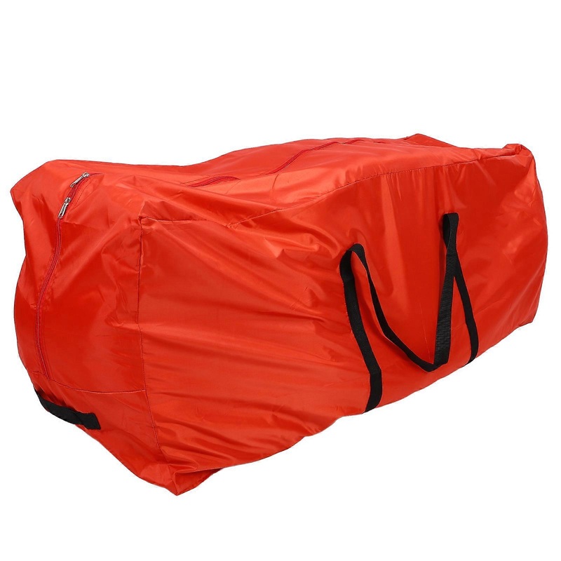 Waterproof Christmas Tree Storage Bag Large Capacity Storage Pouch with Handles Red Color for Homeowners 1Pcs