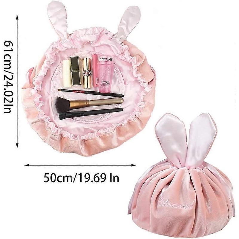Zipper Toiletry Bag, Lazy Cosmetic Bag, Lazy Storage Cosmetic Bag, Large Portable Drawstring for Home and Travel, Cosmetics Store Cups, Cell Phones