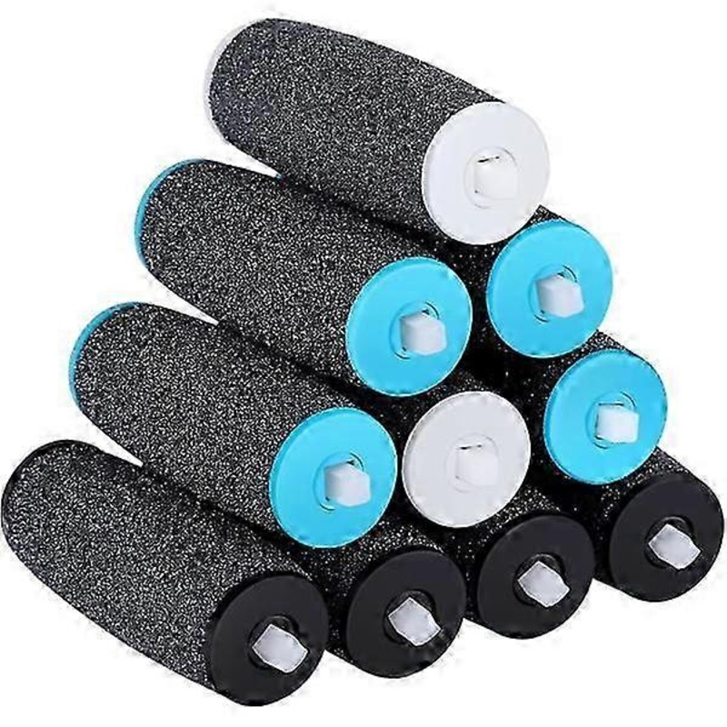 10-Pack Replacement Rollers for Compatible Electric Foot File – Pumice Refill with 3 Types of Roughness