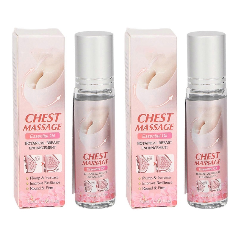 10ML 2pcs Breast Massage Essential Oil Roller Lifting Tightening Bust Firming Oil for Droop Chest