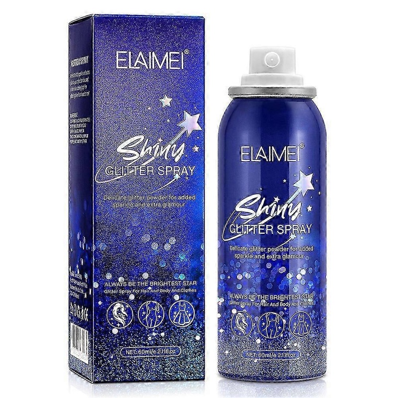 Body Glitter Spray, Quick-Drying Waterproof Shiny Glitter Spray for Face,Body,Hair and Clothing,Glitter Hairspray Highlighter Shimmer