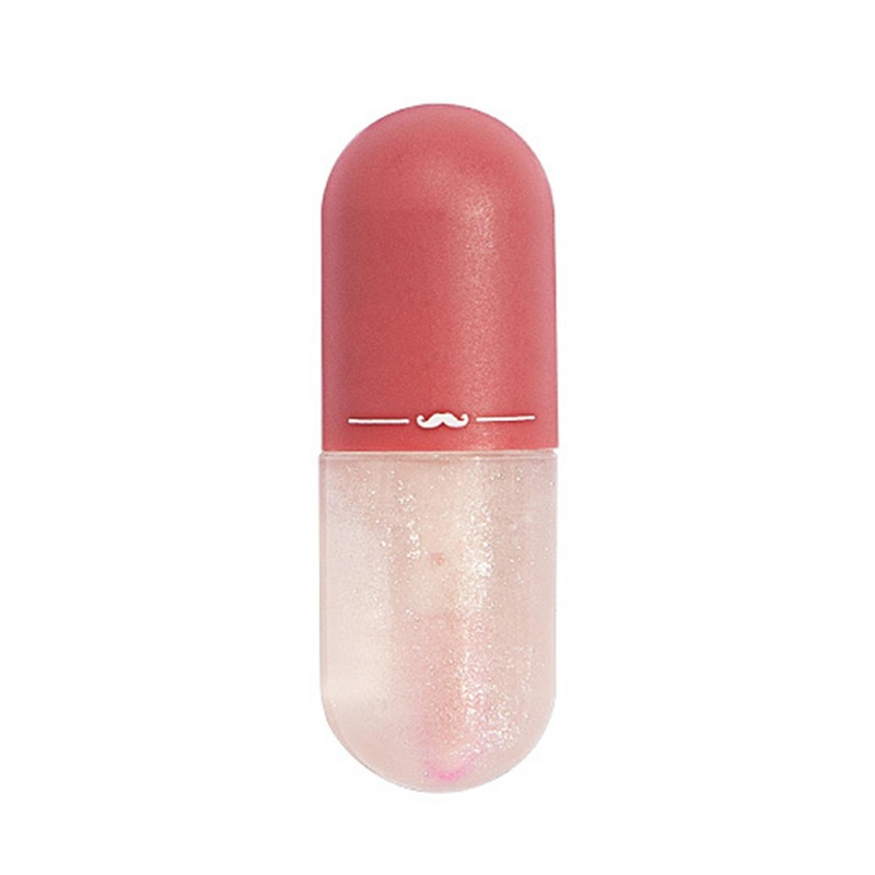 Capsule Shape Hydrating Lip Gloss Tinted Non-sticky Nourishing Lip Gloss With Sparkles For Dry Lips Care Products