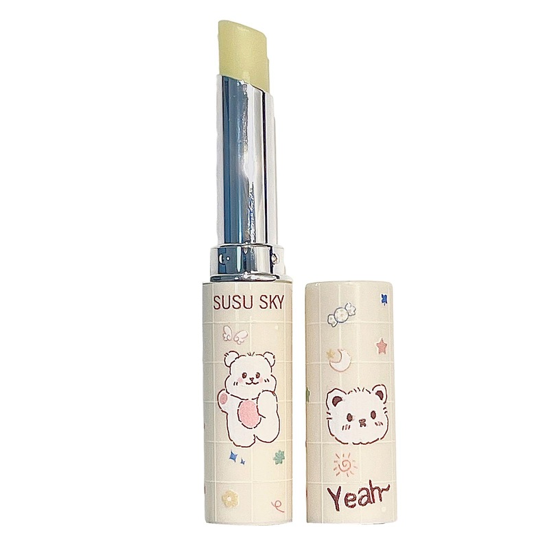 Hydrate Lip Glowy Balm No-makeup Lip Balm With Cute Bear Case For Woman All Day Hydration