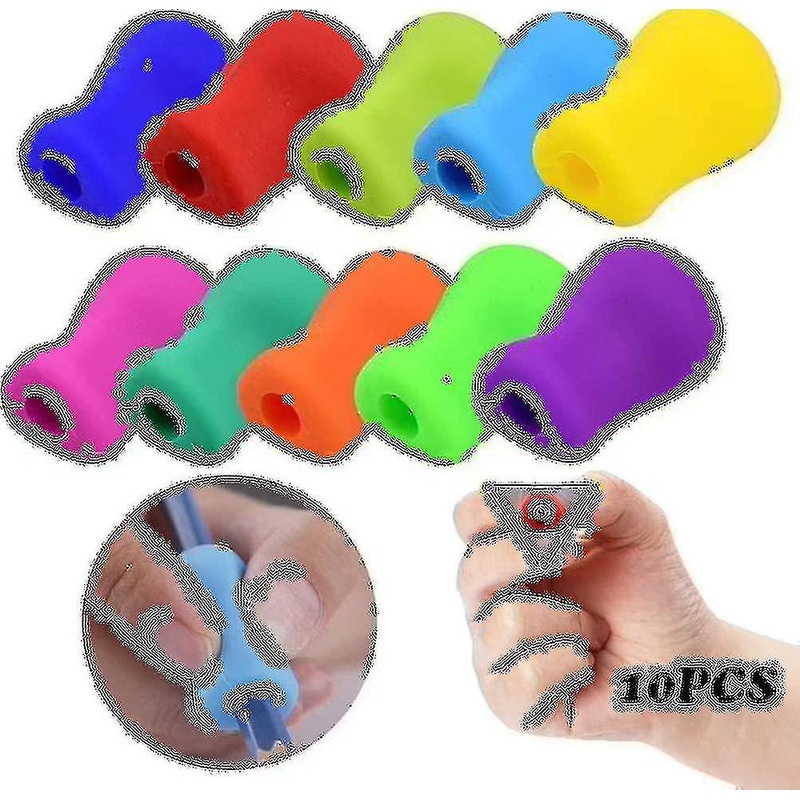 10 Pcs Pencil Grips For Kids Ergonomic Pencil Grips Silicone Writing Aid Writing Aids Set