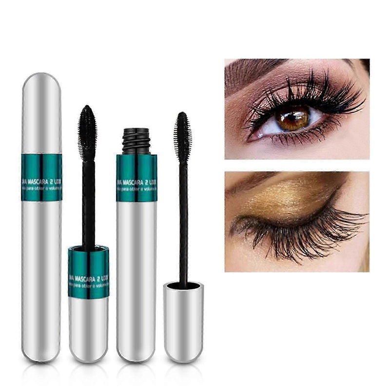 2-in-1 Vibely Mascara 5x long-lasting makeup, natural length and volume, no clumps 4D silk fiber mascara