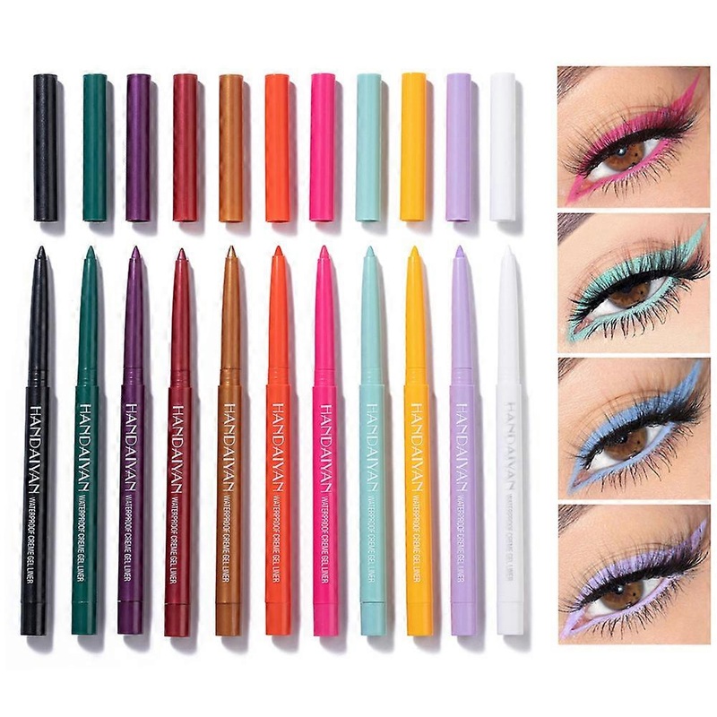 20 Color Eyeliner Set Matte Eyeliner Pencil Waterproof Colorful Liquid Eyeliner Kit