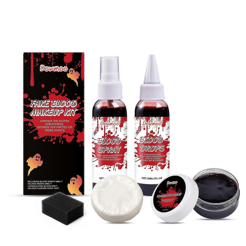 Halloween fake blood makeup set funny makeup plasma drops makeup imitation blood props holiday party