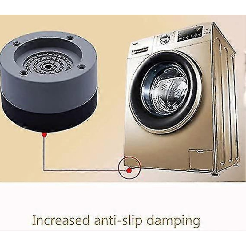 Shock And Noise Cancelling Washing Machine Support, Washer And Dryer Anti-vibration Height Increase Feet Pads, 8pcs