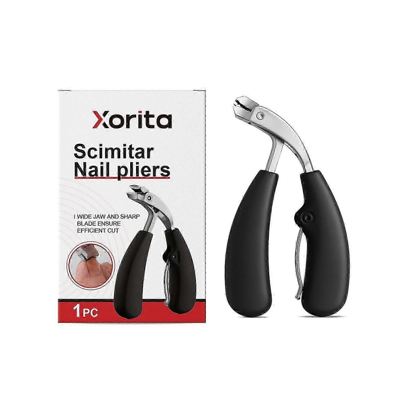 Xorita angled nail clippers with large openings, thick and hard nails, anti splash nail clippers, nail dead skin nail tools