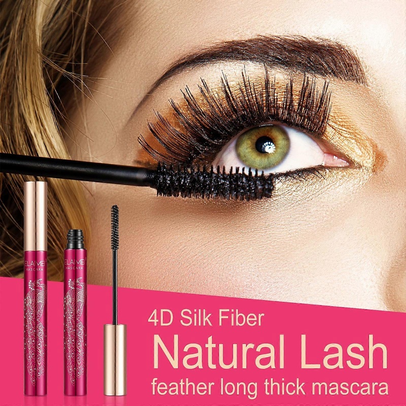 Waterproof Mascara Peacock Eye Black Is Thick,Curly,Slender,,Non Smudging,,Easy To Remove- Makeup,And Does Not Fade