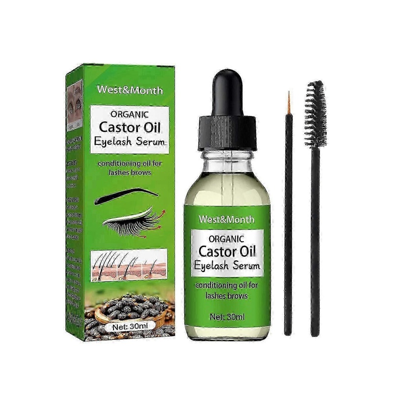 West&Month Castor Oil Mascara Mild And Easy Makeup Natural Curling Black Beautiful Non-Trace Essenti