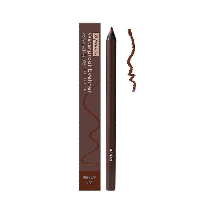zephoco Waterproof Eyeliner Pencil Copper-Colored Waterproof Eyeliner Pencil for Eye Makeup Contouring
