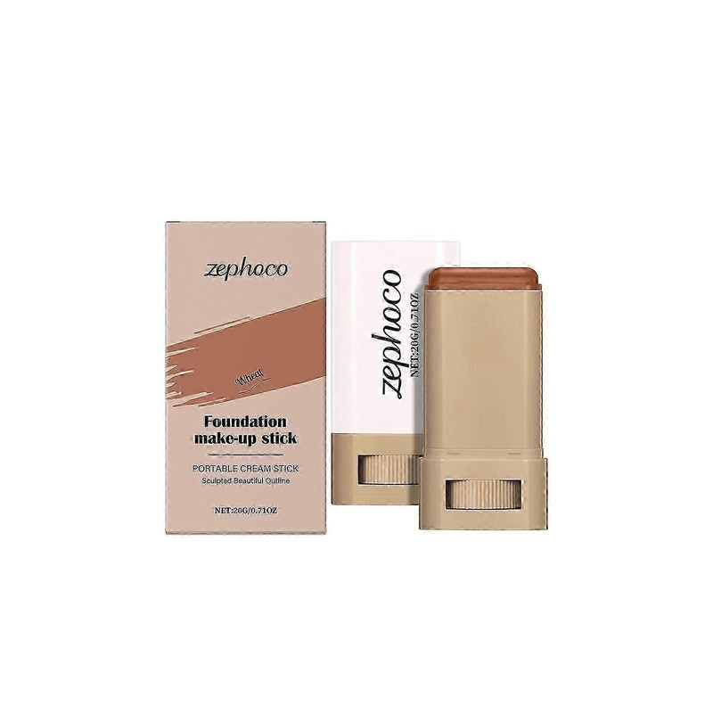 Zephoco Wheat Moisturizing concealer foundation make-up Stick Facial Makeup Light, Moisturizing, Brightening, Matte and Clear foundation make-up