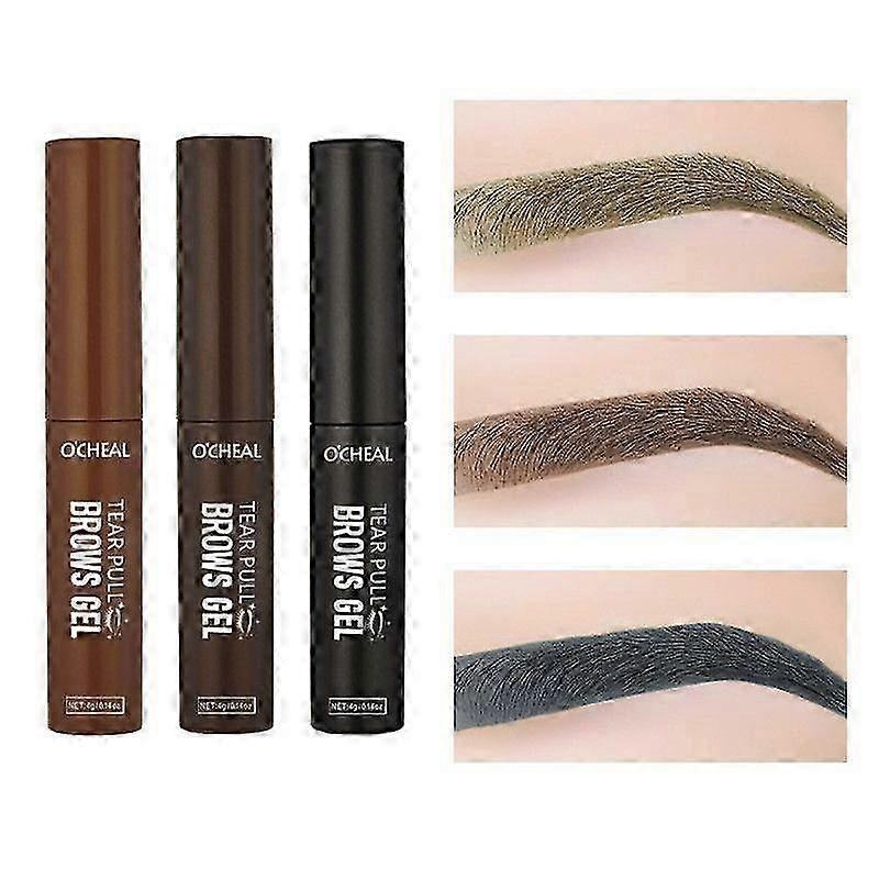 2025 3Pcs Tattoo Peel Off Eyebrow Gel, Easy Tattoo Brow Peel Off Gel, Last Up to 3 Days, Waterproof, Transfer-proof, For Fuller & Defined Looking Brow