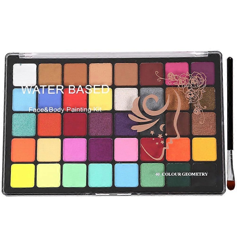 Face Paint 1Set for Festival Face Painting with Water-Soluble Paint Assorted