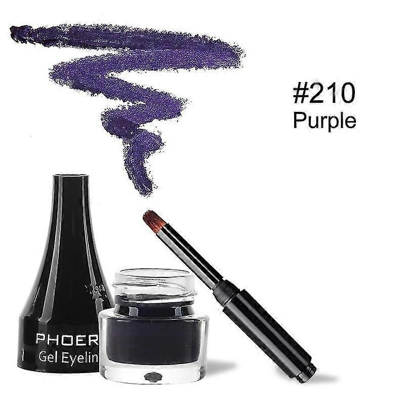 Phoera 10 Colors Eyeliner Waterproof Eyeliner Gel Makeup Cosmetic Gel Eye Liner With Brush 24 Hours Long-lasting Eye Liner Kit