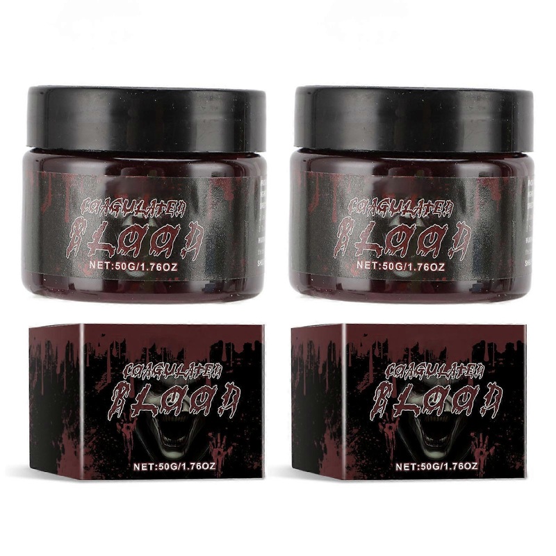 2pcs 50g Coagulated Blood Washable Lifelike Portable Special Effects Fake Blood for Cosplay Costume